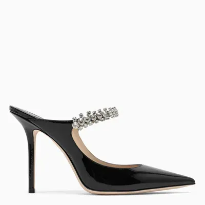 Jimmy Choo Black Bing Pumps With Crystals