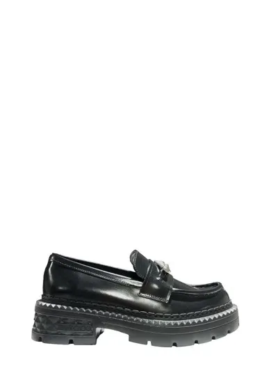 Jimmy Choo Black Box Calfskin Loafers