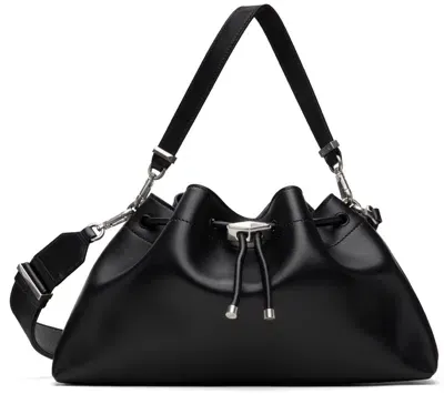 Jimmy Choo Black Cinch M Bag In Black/antique Silver