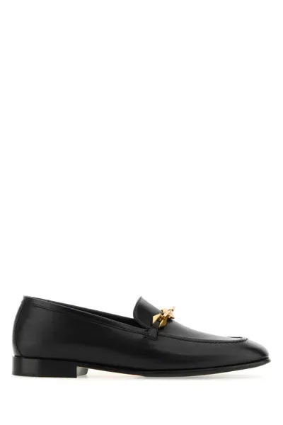 Jimmy Choo Black Leather Tilda Loafers