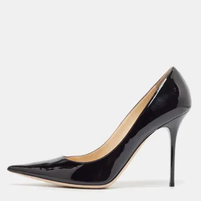 Pre-owned Jimmy Choo Black Patent Leather Abel Pumps Size 40.5