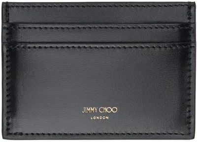 Jimmy Choo Black Umika Card Holder In Black/light Gold