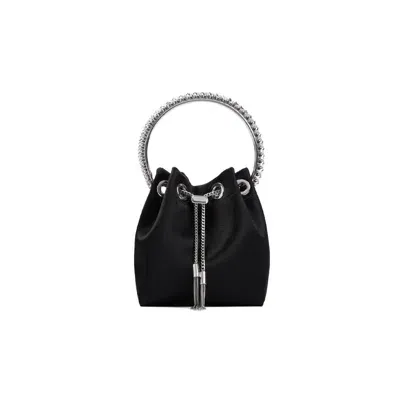 Jimmy Choo Bon Bon Bucket Bag In Black