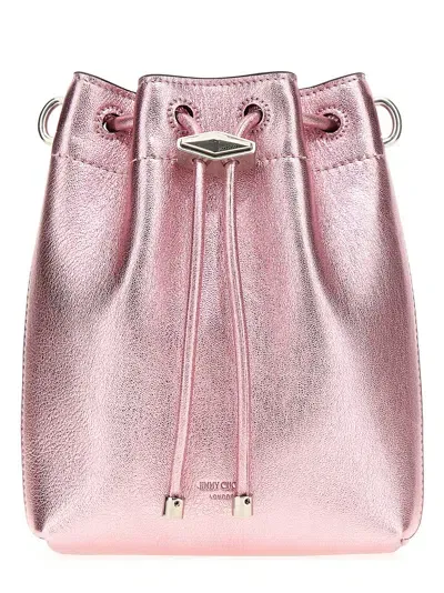 Jimmy Choo Bon Bon Bucket Bag In Pink