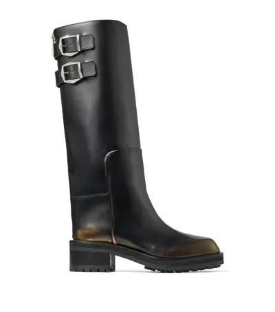 Jimmy Choo Brooklyn 50 Leather Knee-high Boots In Black