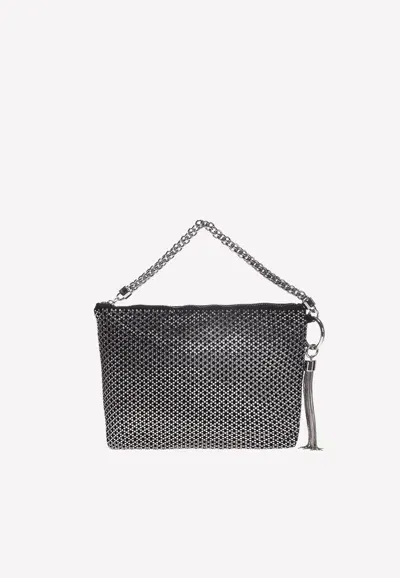 Jimmy Choo Callie Shoulder Bag In Silver