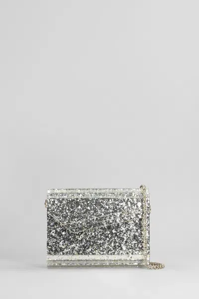 Jimmy Choo Candy Clutch In Silver Acrylic