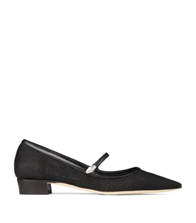 Jimmy Choo Carolyn 25 Mesh Ballet Flats In Black