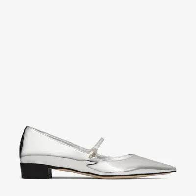 Jimmy Choo Carolyn Flat In Silver