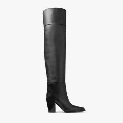 Jimmy Choo Cece Over The Knee Boot 80 In Black