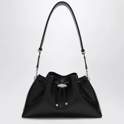 Jimmy Choo Cinch M Black Leather Bucket Bag