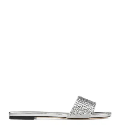 Jimmy Choo Clovis Slides In Silver