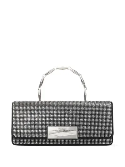 Jimmy Choo Diamond Chain Tote Bag In Schwarz