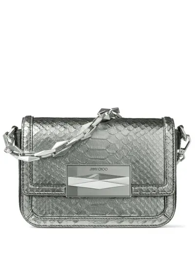 Jimmy Choo Diamond Crossbody Bag In Silver