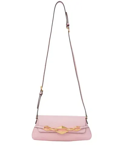 Jimmy Choo Diamond Leather Shoulder Bag In Rosa