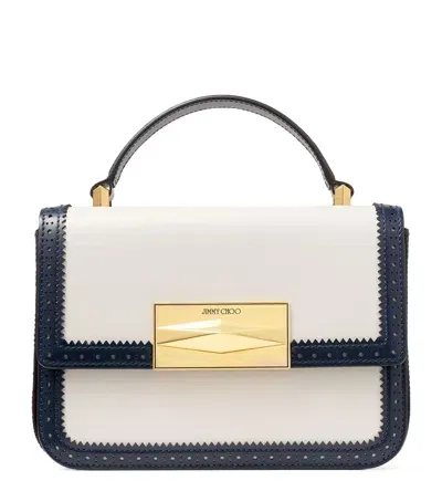 Jimmy Choo Diamond Top-handle Bag In Navy