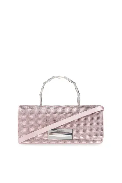 Jimmy Choo Diamond Top Handle Shoulder Bag In Pink