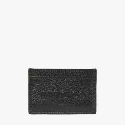 Jimmy Choo Dom Leather Cardholder In Black