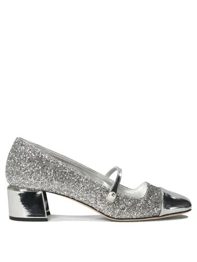 Jimmy Choo Elisa 45 Heeled Shoes In Silver