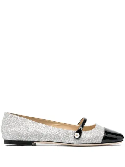 Jimmy Choo Ballet Flats  Woman Color Black In Silver