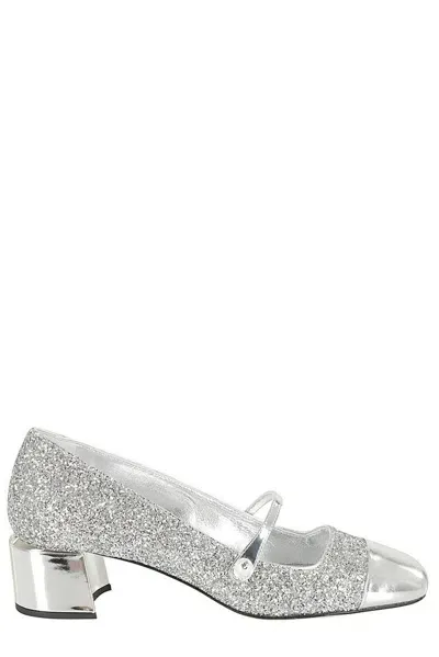 Jimmy Choo Elisa Glittery Pumps In 1367 - Silversilver