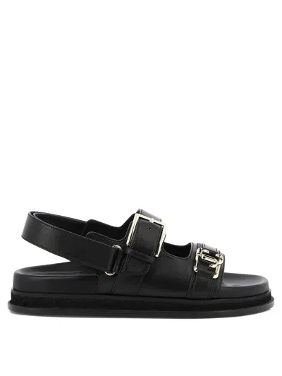 Jimmy Choo Flat Sandals In Black