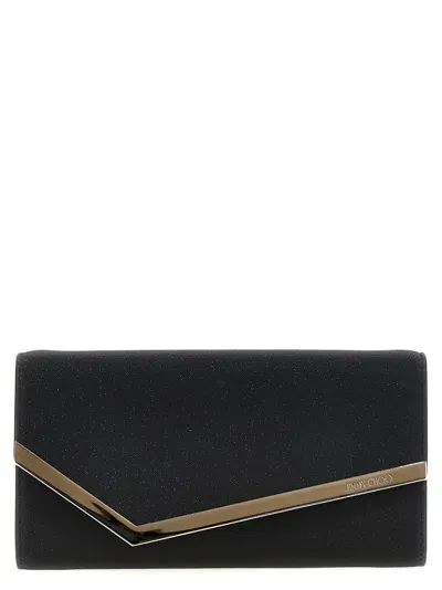 Jimmy Choo Emmie Patent Leather Clutch In Gold