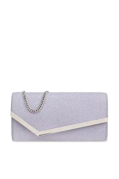 Jimmy Choo Emmie Glitter Chain In Purple