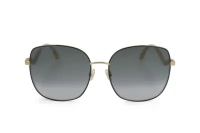 Jimmy Choo Eyewear Mamie S Square Frame Sunglasses In Gold