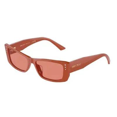 Jimmy Choo Eyewear Rectangle Frame Sunglasses In Red