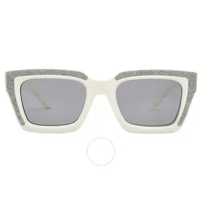 Jimmy Choo Grey Cat Eye Ladies Sunglasses Megs/s 0szj/2k 51 In White