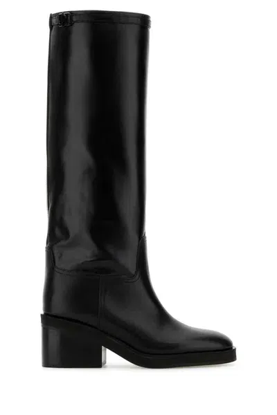 Jimmy Choo Black Leather Yasmin Boots