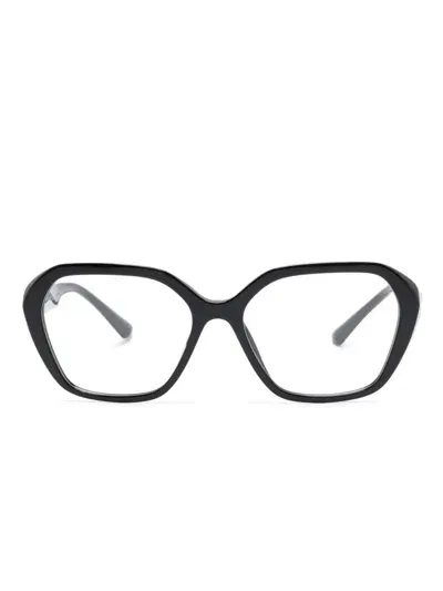 Jimmy Choo Hexagonal-frame Glasses In 黑色