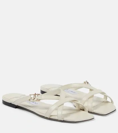 Jimmy Choo Jess Leather Sandals In Neutrals