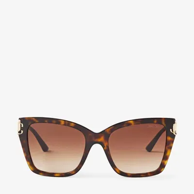 Jimmy Choo Kira Square-frame Sunglasses In Brown