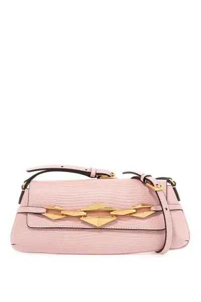 Jimmy Choo Diamond Leather Shoulder Bag In Rose Gold (pink)