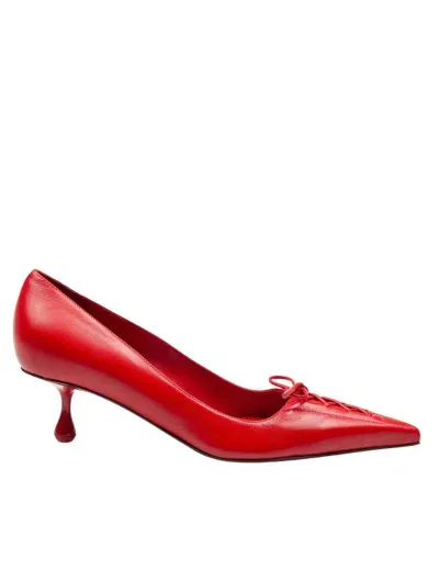 Jimmy Choo Leather Pumps In Red