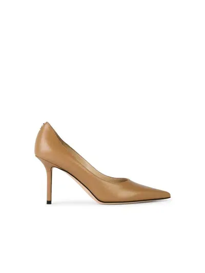 Jimmy Choo Love 85 Beige Leather Pumps In Cream