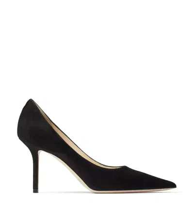 Jimmy Choo Love 85 Suede Pumps In Black