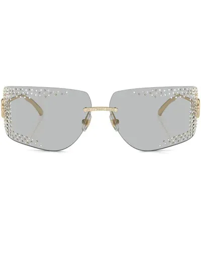 Jimmy Choo Margaret Sunglasses In Gold