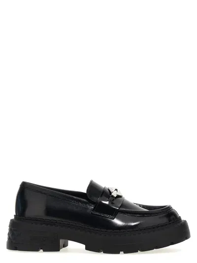 Jimmy Choo Marlow Diamond Loafers In Black