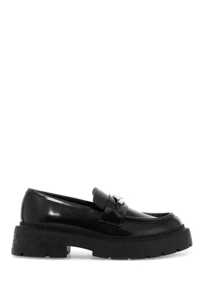 Jimmy Choo Marlow Leather Loafers In In Black