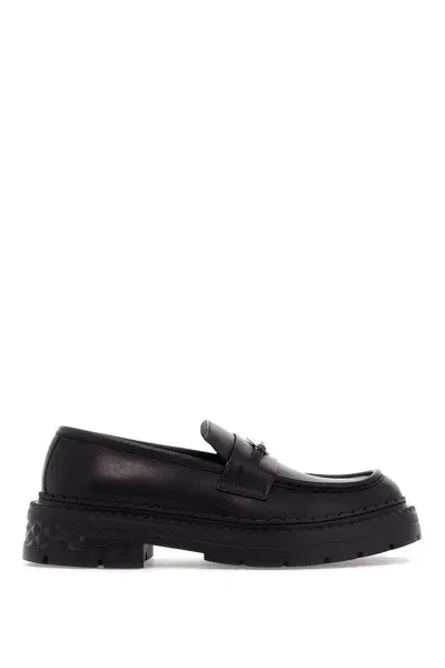 Jimmy Choo Men's Leather Marlow Loafers In Nero