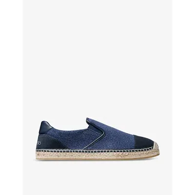 Jimmy Choo Ivan Canvas Espadrilles In Blue