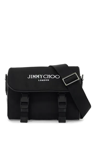 Jimmy Choo Nylon Crossbody Bag Eli With Shoulder In Nero