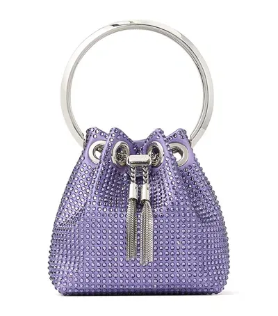 Jimmy Choo Micro Bon Bon Top-handle Bag In Purple