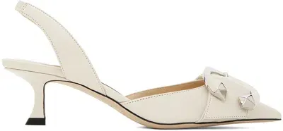 Jimmy Choo Off-white Moni 50 Heels In Latte/latte