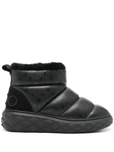 Jimmy Choo Padded Ankle Boots In V Black Mix