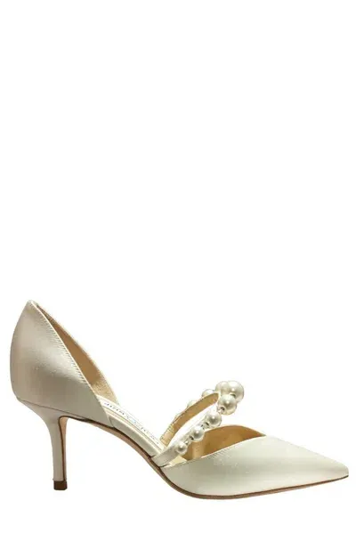 Jimmy Choo Pearl Detailed Pumps In Beige