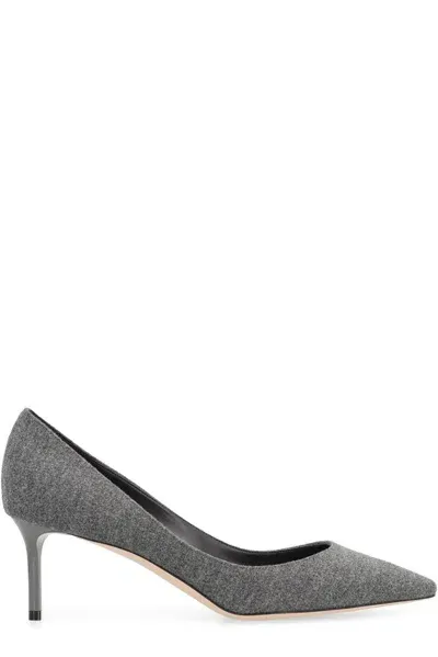 Jimmy Choo Romy 60 Pointed Toe Pumps In Grey